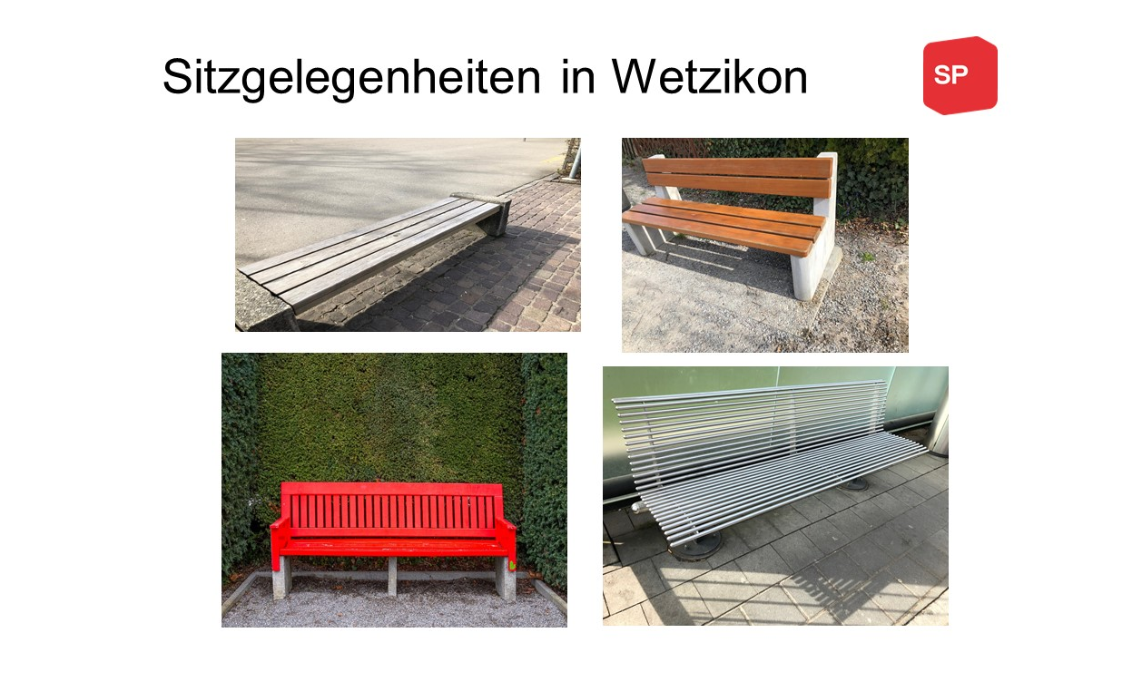 Postulat Sitzgelegenheiten