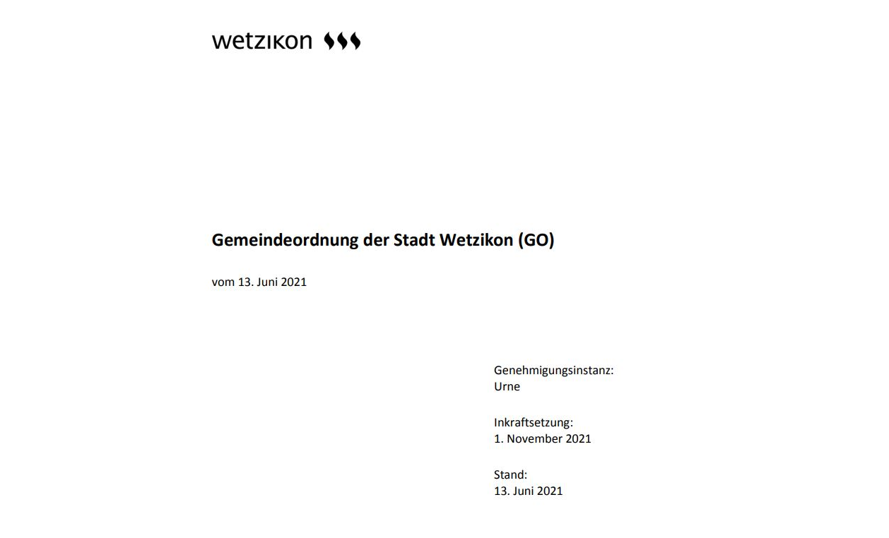 Totalrevision Gemeindeordnung – Jugendvorstoss