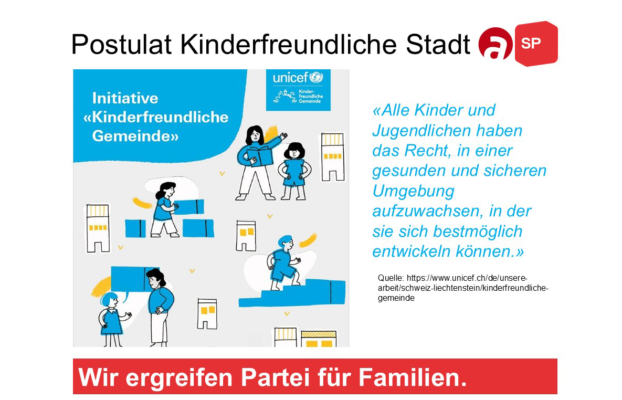 Postulat Kinderfreundliche Stadt