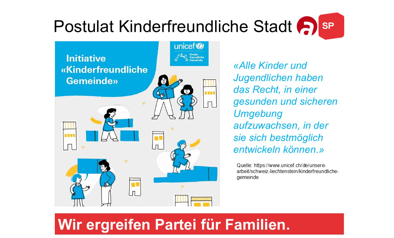 Postulat Kinderfreundliche Stadt